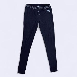 Black Thermal Victoria’s Secret PINK Pajama Leggings ~ Size M